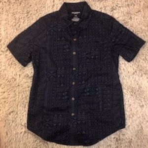 Arizona Jean Co. Boys Blue Pattern Button Down
